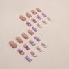 Cuadrado morado de amor dulce francés para chica, no pasa de moda, versátil, estilo ins europeo y americano, uñas postizas para uso diario, venta al por mayor