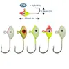 Lihao Gancho con Cabeza de Plomo para Pesca en Hielo Señuelo de Pesca de Invierno Cebo de Pesca Gancho de Pesca Mini Luminoso Juego de Señuelos de Pesca en Hielo Transfronterizo Venta al por Mayor