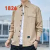 Camisa de colarinho estilo Hong Kong, literária e artística, para primavera/outono, camisa de trabalho moderna e versátil para homens, business casual, qualidade de exportação, tamanho grande
