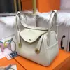 Bolso Lindy de Hilo de Cera Hecho a Mano Piel de Vaca Bolso Doctor 19/26/30 Bolso Almohada Patrón Granulado Bolso de Hombro Cruzado Único para Mujer