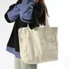 Bolsa de Lona de Gran Capacidad para Mujer, Nuevo Estilo 2026, Bolso de Hombro Casual Estilo Perezoso, Bolsa Tote para Estudiantes y Viajes Diarios