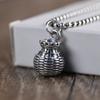 Ciervo Dorado Rey S925 Plata Retro Hecho a mano diy Colgante Cesta de Pescado de Plata Moda Pulsera de Plata Tailandesa Accesorios