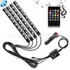 Luz de ambiente con control remoto por voz, 36 SMD, luz de ritmo musical RGB colorida, luz de pie, luz de ambiente LED