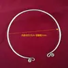 Estilo Étnico de Guizhou Hecho a Mano Joyería de Plata Miao Collar Yingluo Collar Liso Sencillo para Hombres y Mujeres Versátil