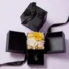 Caixa de Presente de Luxo com Flores Preservadas Transfronteiriça, Caixa de Joias Dupla Porta Estilo Gaveta com Flor de Rosa, Presente de Dia dos Namorados e Dia das Mães