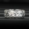 Anillo de ratán Cao Shi europeo y americano con forma de hoja de hombre, anillo de bobinado, anillo de textura de planta dominante, regalo de aniversario de boda europeo y americano
