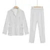 Traje de Hospital Cuello Camisero Manga Larga Ropa de Trabajo Cuidado Médico Experimental Traje Ajustado Cuello de Camisa Uniforme de Enfermera Traje Dividido