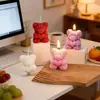 Lindo Pequeño Regalo, Vela Aromática Oso Rosa, Recuerdo de Cumpleaños para Mejor Amiga, Cera Aromática en Forma de Oso para el Día de San Valentín