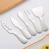 Juego de Cuchillo y Tenedor para Queso de Acero Inoxidable 304 Cuchillo para Pastel y Postre Espátula para Crema y Mantequilla Cuchillo para Queso Herramientas de Repostería