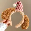 Faixa de cabeça fofa com orelhas de panda para lavar o rosto, faixa de cabeça de pelúcia de desenho animado com coroa alta para mulheres, faixa para maquiagem e lavar o cabelo, acessório de cabelo
