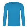 Camiseta Deportiva de Secado Rápido de Manga Larga con Logo Impreso Ropa de Trabajo Cuello Redondo Camisa Publicitaria Ropa para Correr Maratón con Personajes Impresos Personalizados