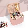 Neceser portátil Amazon de gran capacidad para maquillaje, organizador de maquillaje de alta gama para viajes.