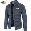 Cárdigan de Otoño e Invierno con Forro de Polar, Tejido Grueso, Chaqueta de Punto para Hombre, Cuello Alto, Moda Versátil, Tejido Fino de Una Pieza, Envío Directo