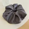 Estilo Coreano Oversized Elegante Temperamento Cor Sólida Cetim Scrunchie Versátil de Alta Classe Prendedor de Rabo de Cavalo Flor de Cabelo Acessório de Cabelo para Mulheres