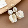 Brincos Acrílicos Simples em Forma de Gota Estilo Coreano, Estilosos e Únicos, Brincos Versáteis da Moda de Nicho com um Toque de Luxo Leve e de Alta Qualidade