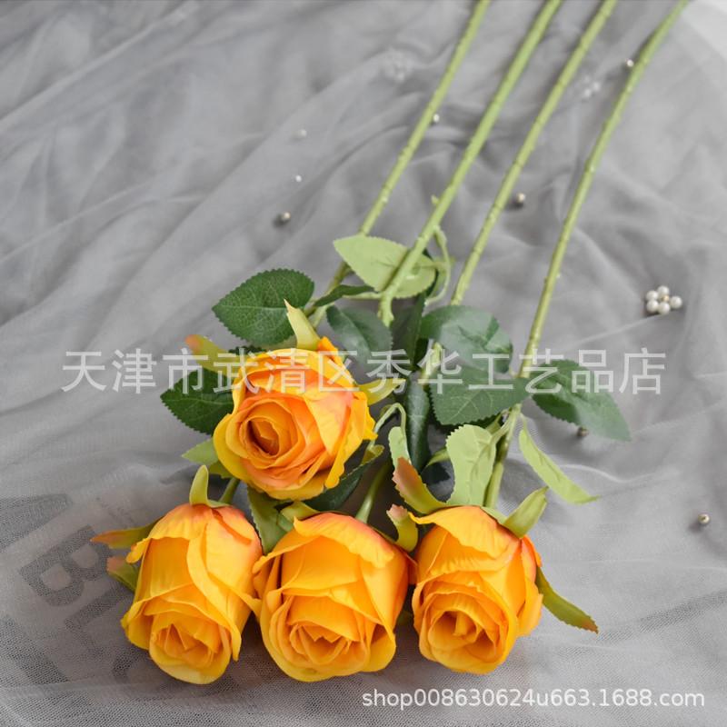 单支玫瑰主黄色