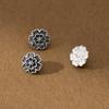 Plata S925 Usado Botones de Flor de Seis Pétalos Hebilla de Conexión para Pulsera Semiterminada Accesorios Knockstring para Pulsera DIY Hecha a Mano S1480