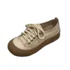 Otoño 2026 Nuevos Zapatos Blancos de Suela Gruesa para Mujer Versátiles Casuales Zapatos de Tabla Moda Retro Zapatos de Dedo Gordo Zapatos de Tabla Transpirables