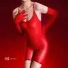 Meias Sexy 5D Brilhantes com Suspensórios, Meias Eróticas Lisas e Justas, Body Sedutor Unissex