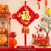 Colgante de nudo chino para Año Nuevo, decoración de character "Fu" roja de alta gama para la sala de estar, inauguración de casa, puerta de entrada y decoración del hogar para la buena fortuna y el ambiente festivo