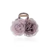 Pinza para el Cabello con Fragancia Floral Diez Millas Modelo Nuevo 2026 Pinza para el Cabello de Flor 3D Púrpura Ahumado Pinza de Tiburón Dulce Romántica Accesorio para el Cabello