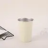Copo Pequeno de Vinho Criativo Simples de Camada Única Enrolado Aço Inoxidável 304 Copo de Cerveja para Acampamento ao Ar Livre Copo Portátil para Bebidas Frias