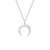 Yuanfan plata esterlina 925 retro simple collar de media luna femenino nicho estilo europeo y americano colgante de personalidad genial fabricante en stock