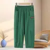 Dropshipping 2026 Verano Pantalones Casuales Delgados con Cintura Elástica, Corte Holgado, Pantalones Harem Adelgazantes, Pantalones Jogger Cortos para Mujer