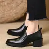 Sapatos Femininos de Couro Estilo Retro Francês Britânico 2026 Outono Novo Estilo Salto Bloco Calce Fácil Temperamento Versátil para o Trabalho Sapatos Individuais