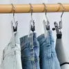 Atacado do Fabricante Ganchos S Multifuncionais com 3 Presilhas Clips para Loja de Roupas Armazenamento Gancho para Pendurar Roupas Metal Antiderrapante de Aço Inoxidável Clips para Pendurar