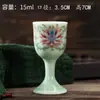 Copas de Vino para Uso Doméstico, Copas de Cerámica, Vasos Pequeños, Copas de Vino Antiguas, Estilo Retro Estilo Chino para Brindar y Entretener a los Invitados