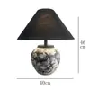 Vaso de Argila Estilo Wabi-Sabi Japonês Lâmpada de Mesa Vintage para Sala de Estar Quarto Mesinha de Cabeceira Modelo para Quarto Hotel Casa de Hóspedes Ornamento de Designer