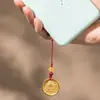 Lanyard para teléfono móvil de cobre puro Xizang, llavero colgante, femenino, Dios Amarillo de la Riqueza de Xizang, latón, dorado, joyería colgante creativa, venta al por mayor