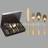 Juego de Regalo Martillado de Acero Inoxidable de 24 Piezas en Dorado, Negro y Oro Rosa, Cubertería de Alta Gama de Grado Alimenticio Europeo y Americano