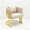 Silla de sofá de acero inoxidable de lujo ligero, silla para salón de belleza y peluquería, silla de manicura, silla de recepción, silla de salón, silla individual de ocio moderna minimalista