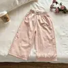 Pantalones de Pierna Ancha para Niños 2025 Verano Nuevo Estilo Coreano Versátiles para Niñas Pantalones Largos de Pierna Recta Delgados Medianos y Grandes para Niños Holgados Ropa de Exterior