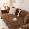 Almofada de sofá macia, antiderrapante e resistente a arranhões de gato, oferecendo calor e uma estética luxuosa, moderna e minimalista para o outono e inverno