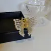 Estilo Coreano Novo Estilo Borboleta Pérola Franja Presilha de Agarre Feminina Leve Luxo Parte de Trás da Cabeça tamanho pequeno Grampo de Cabelo Elegante Elegante Presilha Tubarão Rede