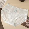 Braguitas Femeninas Dulce Hada Malla Encaje Vintage Lunares Estilo Nacional Hebilla Cheongsam Cintura Media Calzoncillos Puros