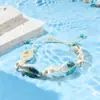 Pulsera Ojo de Concha Estilo Bohemio Nuevo Transfronteriza Cuerda de Mano Tejida de Algodón Estrella de Mar Venta Caliente Estilo Vacaciones de Playa