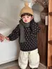 Suéteres de Malha para Crianças Outono e Inverno Roupas de Bebê 2026 Novas Roupas de Inverno Estilo Coreano Roupas Infantis Conjunto de Lã para Meninos