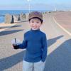 [Em estoque] suéter de gola alta curta para meninos outono e inverno suéter infantil inverno engrossado camisa de base para meninos homens