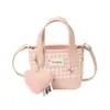Bolsas Infantis Transfronteiriças Nova Primavera Estilo Coreano Frescas Xadrez Bolsas de Mão para Meninas Doce Princesa Batom Bolsa Transversal