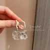 Brincos Florais Geométricos com Cravação de Diamante Agulha de Prata, Brincos Versáteis de Tendência de Nicho Únicos e Fashion, Brincos de Luxo Leve de Alta Qualidade para Mulheres