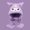 Gorro de Peluche para Niños, Bufanda de Invierno, Gorro de Una Pieza, Conjunto de Dos Piezas de Dibujos Animados con Forro de Felpa, Lindo Gorro con Protección para Orejas de Bebé para Niños y Niñas