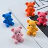 Nuevos Mini Adornos de Animales Caricatura Estéreo Color Sólido Oso Accesorios DIY Venta al por Mayor Estéreo Color Sólido Oso Sentado Accesorios