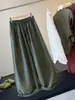 Pantalones de Algodón Lino Cuadros Retro Pierna Curva Pierna Ancha para Mujer Otoño Nuevo Estilo Holgado Adelgazantes Sensación Relajada Casual Pantalones Largos Pantalones Globo