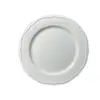 Em estoque prato de cerâmica branco puro com relevo de renda retrô francês prato de sobremesa ocidental prato de café da manhã casa com aparência sofisticada