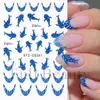 Belleza Total Transfronterizo Nuevas Pegatinas para Uñas Artísticas 3D Dibujos Animados Azul Tinta Lunares Franceses Ballena Pegatinas para Uñas Artísticas