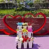 Carrito Pequeño de Floristería de Moda para Vender Flores, Soporte Plegable para Exhibición de Mercado Nocturno, Carrito para Ramos
